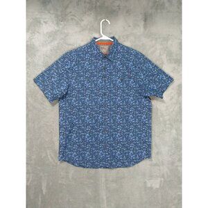 5.11 Tactical Shirt Mens Small Blue Micro Camo Short Sleeve Snap Button Up
